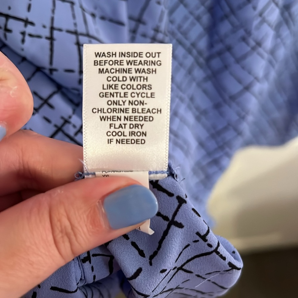 Blue Patterned Top - Picture 7 of 7